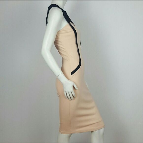 Women's  Midi dress Light Pink /Black By Mystic - Picture 4 of 6